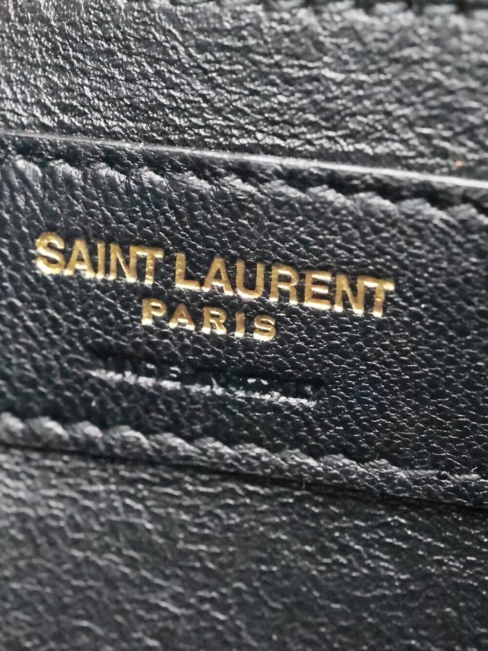 Yves Saint Laurent  Envelope Polka Dot Chevron Leather Crossbody Bag Black - Picture 11 of 11